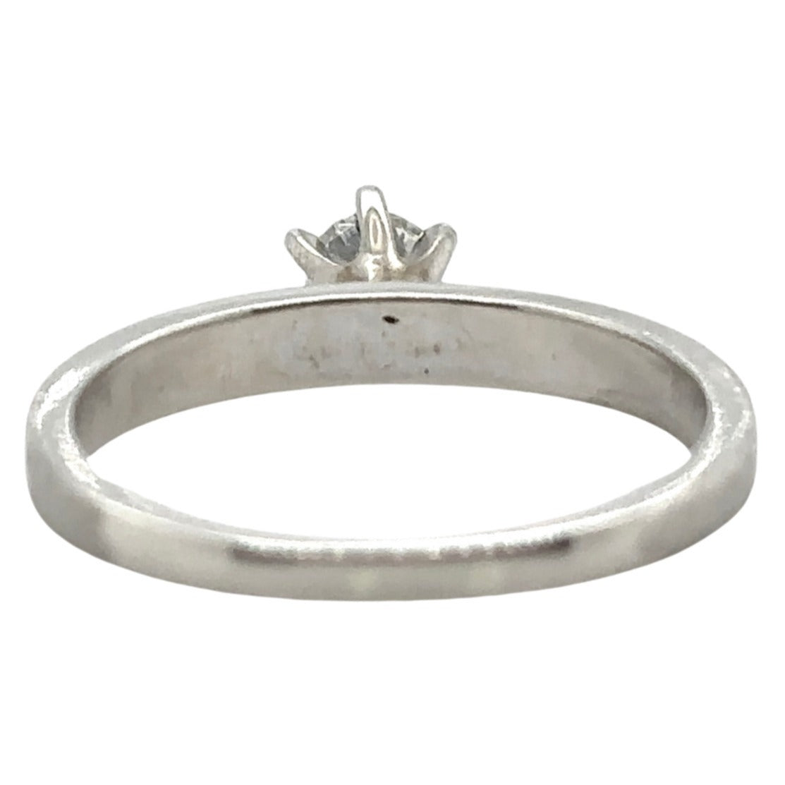14k White Gold 1/6ctw Diamond Solitaire Size 5 Ring 2.0g (SI1-2,G-I)
