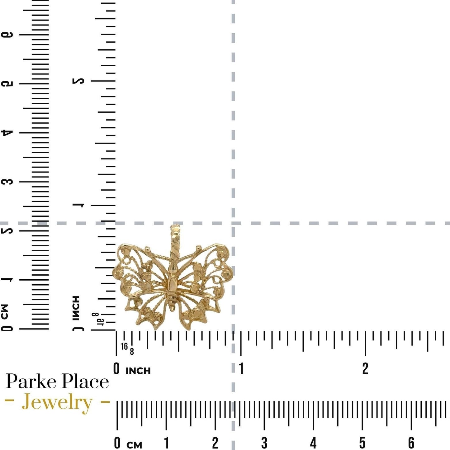 Butterfly 14k Yellow Gold Pendant Charm 2.7g