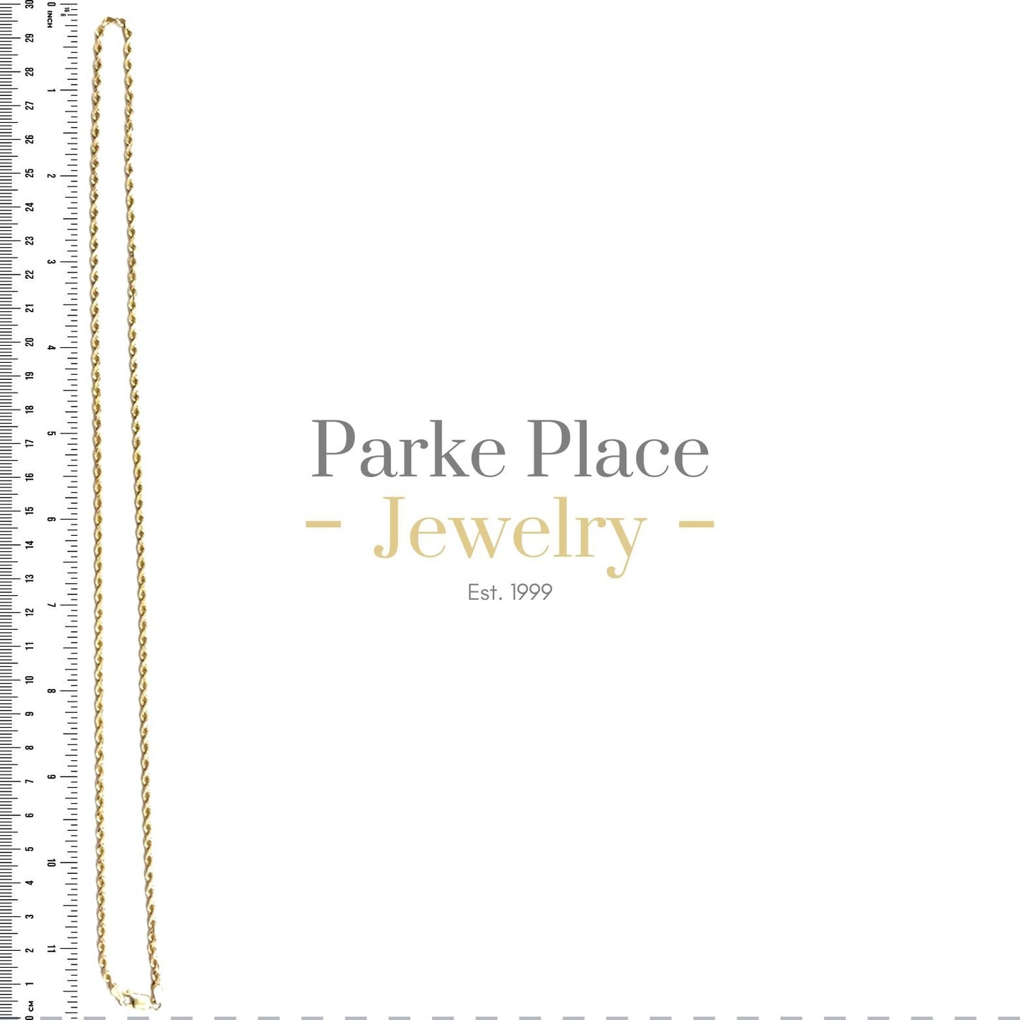 10k Yellow Gold 24 inch 2.7mm Rope Chain 10.8g