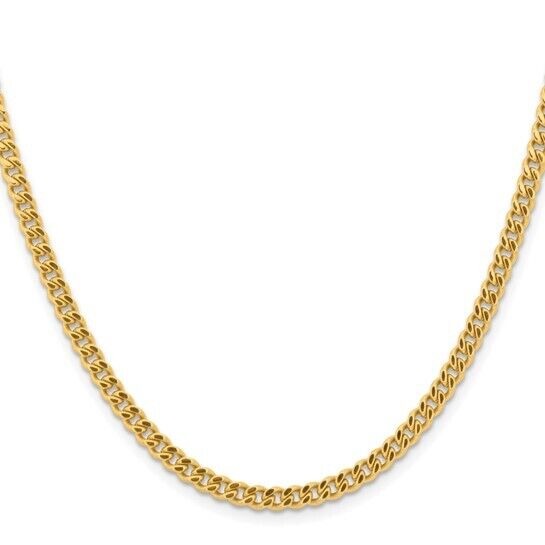 Chisel Stainless Steel Yellow IP-plated 4mm Curb 18 inch Chain Necklace