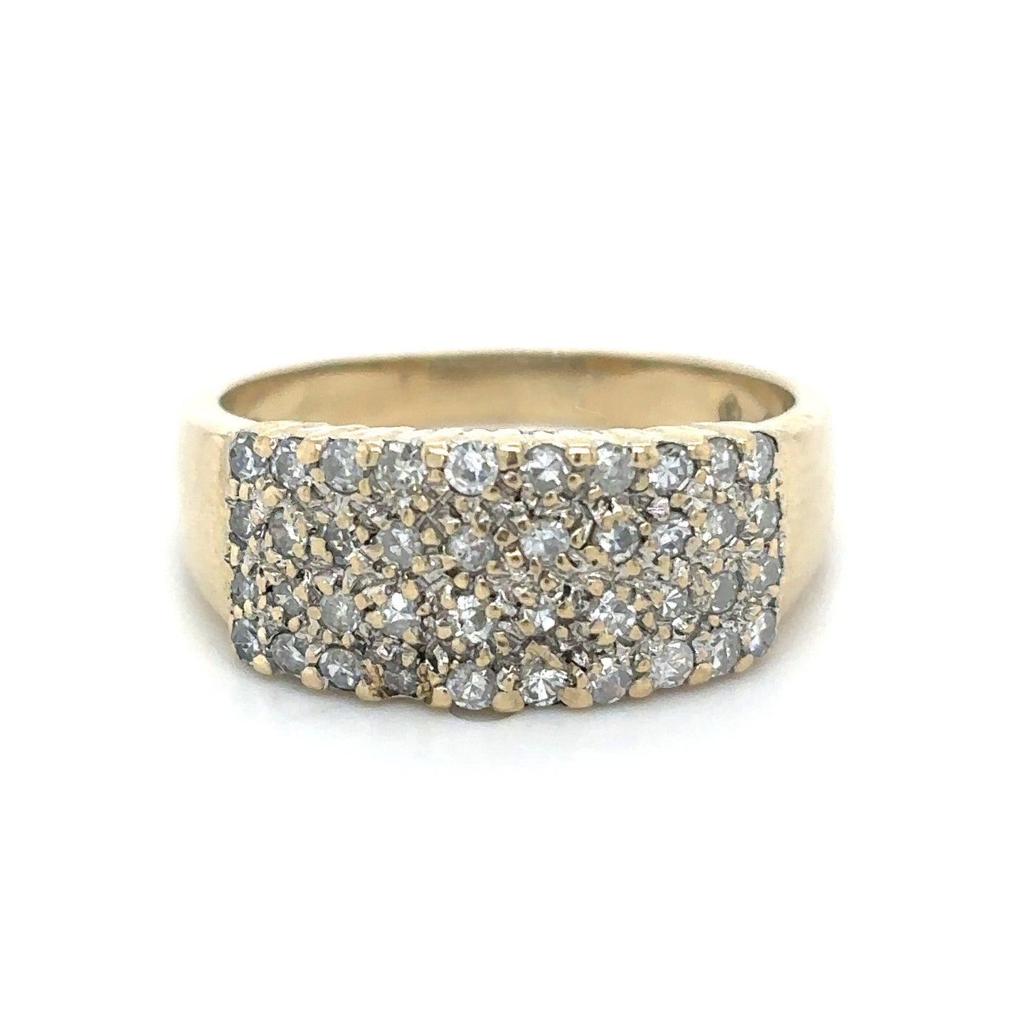 10k Yellow Gold 3/8ctw Diamond Band Ring 4.0g Size 6.75