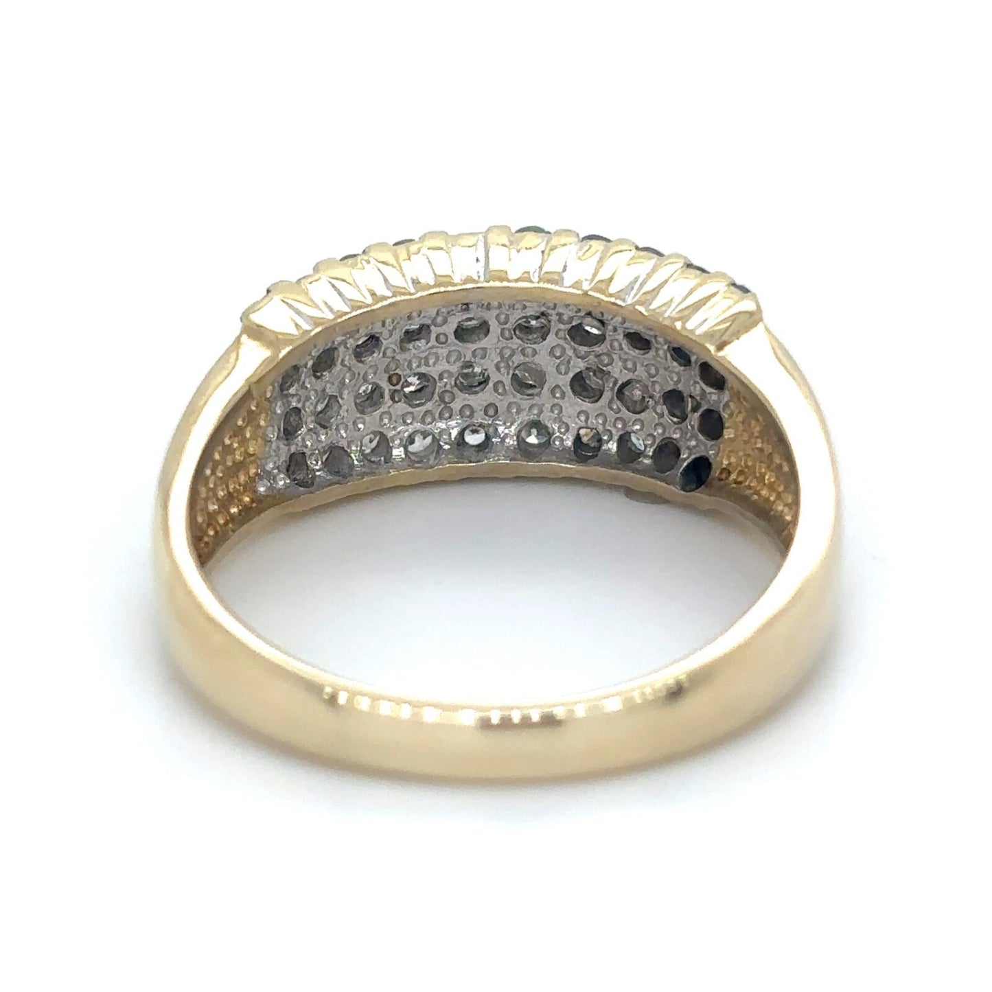 10k Yellow Gold 3/8ctw Diamond Band Ring 4.0g Size 6.75