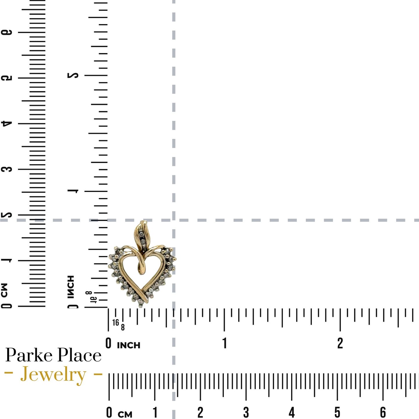1/6ctw Diamond Heart Pendant 10k Yellow Gold 1.0g