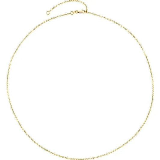 18K Yellow Gold-Plated Sterling Silver 1.5mm Adj Hollow Rolo 18-20" Chain