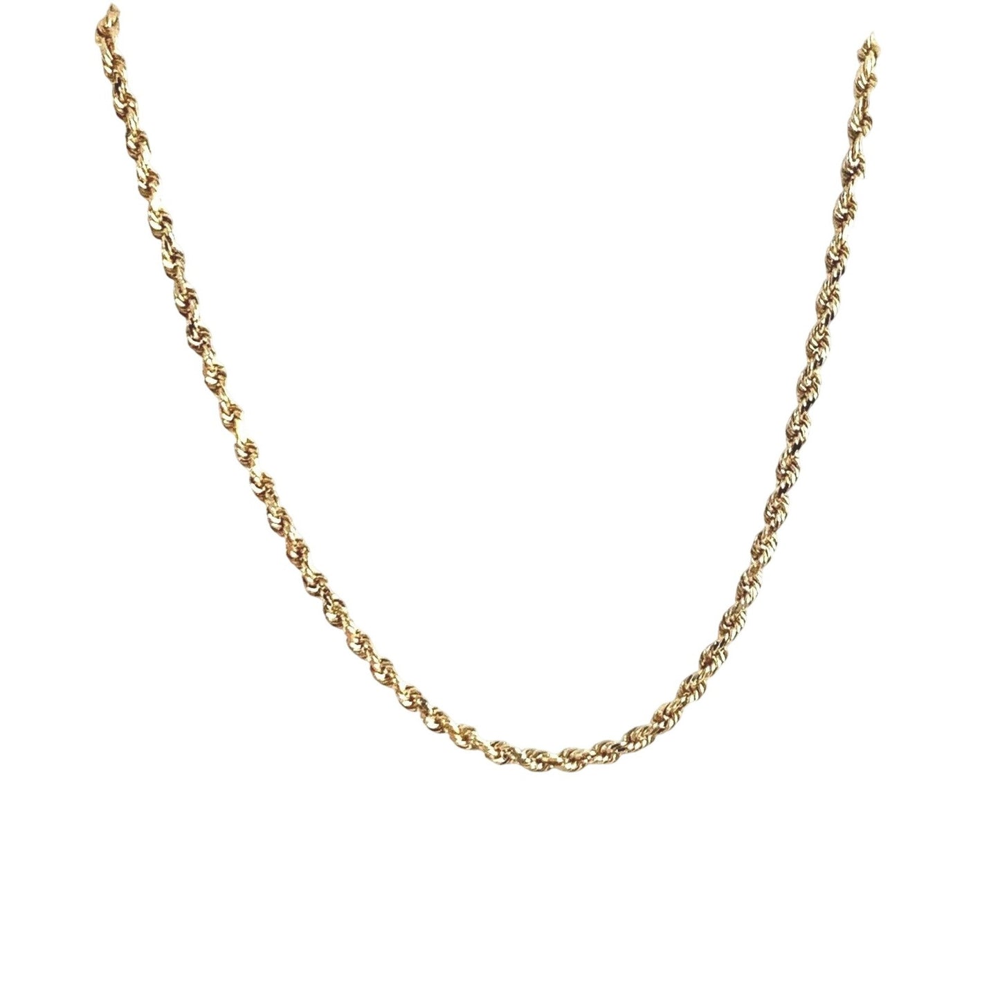 1.4 mm Rope 18 inch Chain REAL SOLID 14 k Yellow Gold 3.8 g