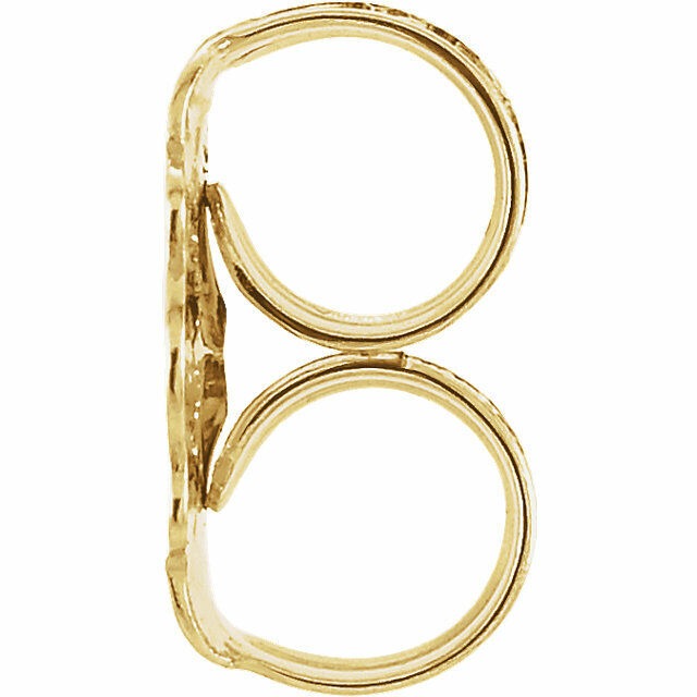 Real 10k Yellow Gold Ultra-Lightweight Friction Earring Back 4.2 mm Set of 2