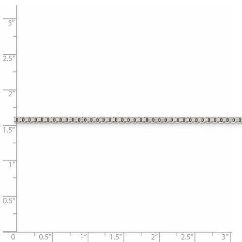 Sterling Silver Diamond-Cut Box Chain Necklace 20 Inch x 2mm 925