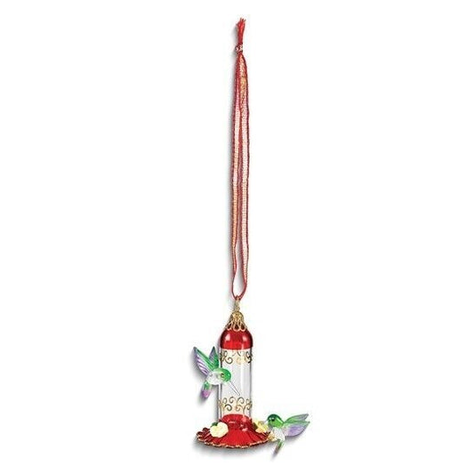 Glass Baron Handcrafted Hummingbird Feeder Ornament