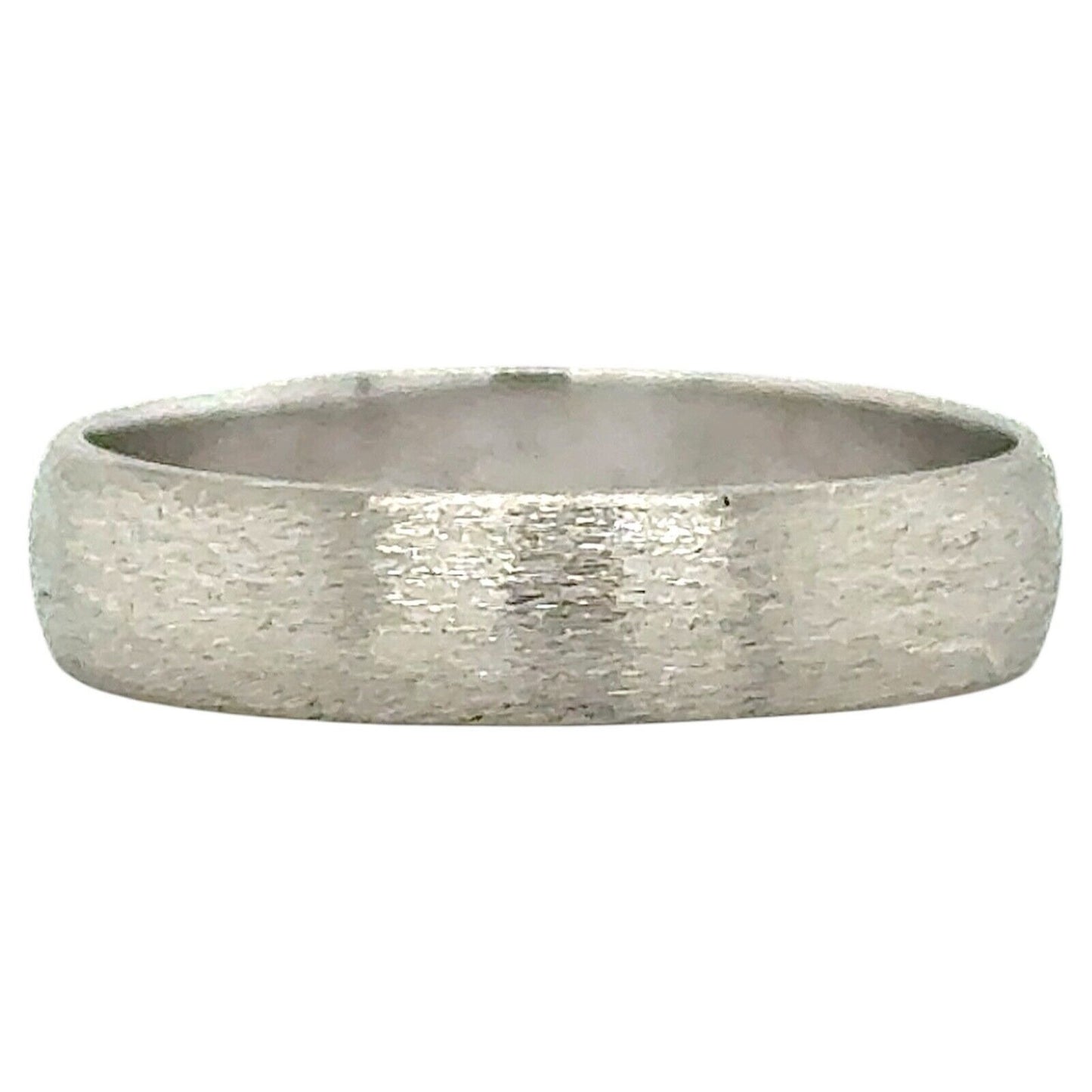 14k White Gold 4mm Wedding Band Ring 2.3g Size 5.5