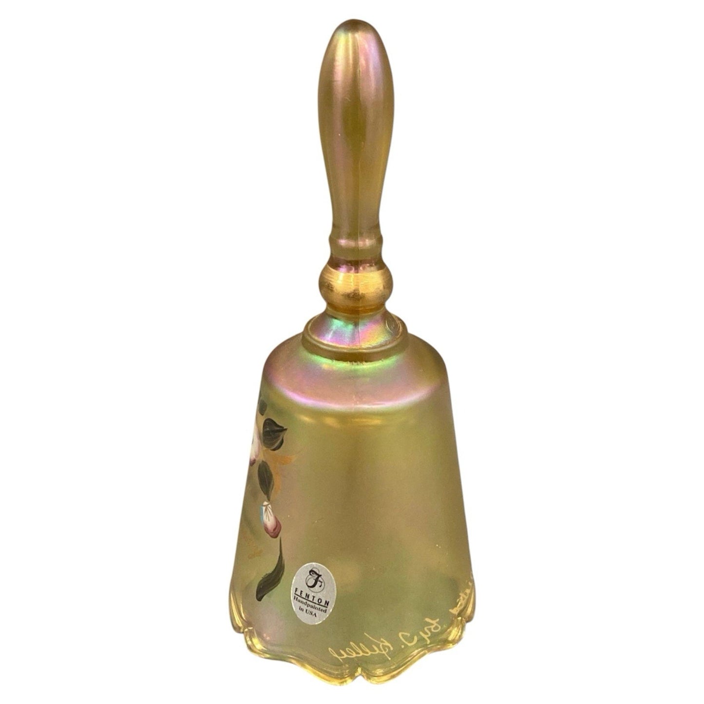 Fenton 50th Anniversary Bell 7463 51 Signed gold iridescent Color