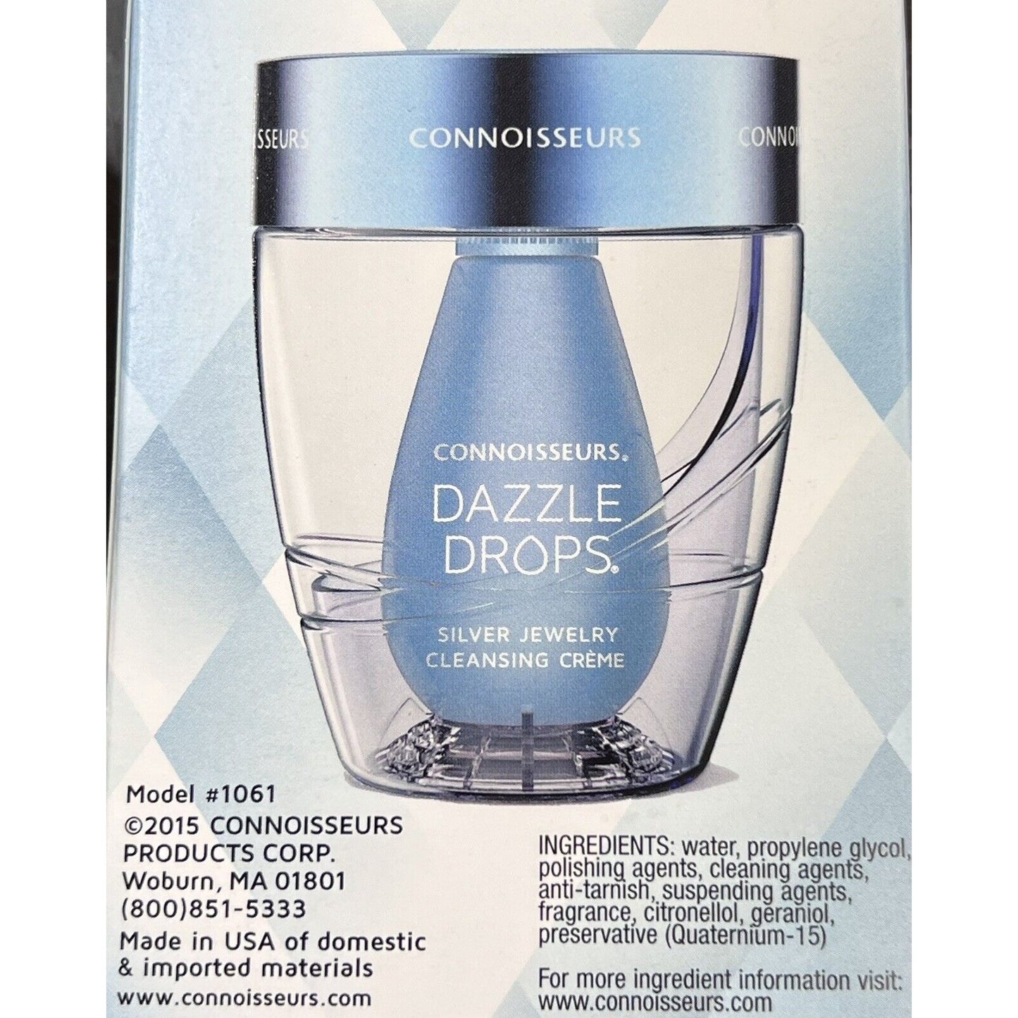 CONNOISSEURS Dazzle Drops Silver Jewelry Cleansing Creme Kit Non-Toxic