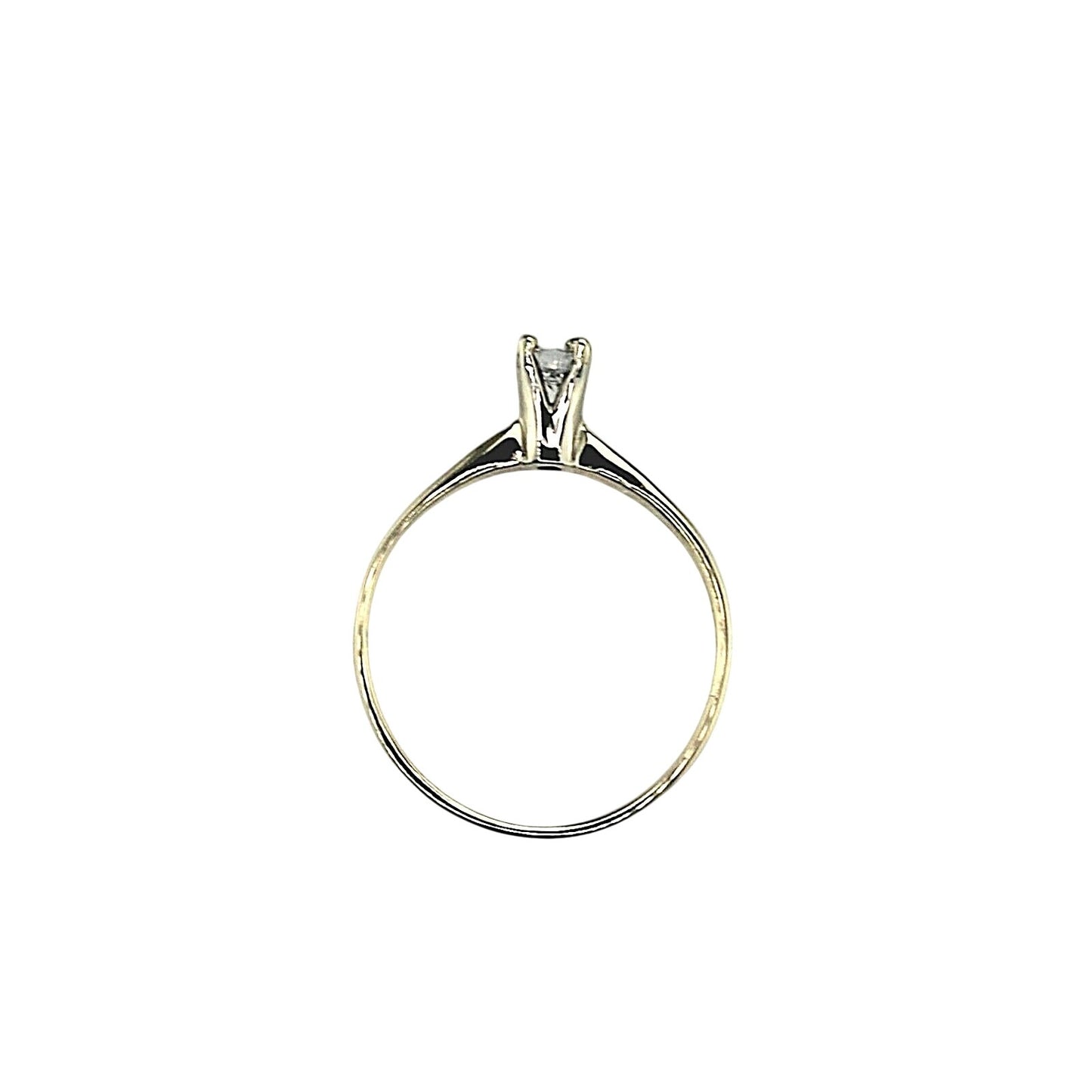 1/5 Ct Diamond Solitaire Ring 14K Yellow Gold Size 7.75
