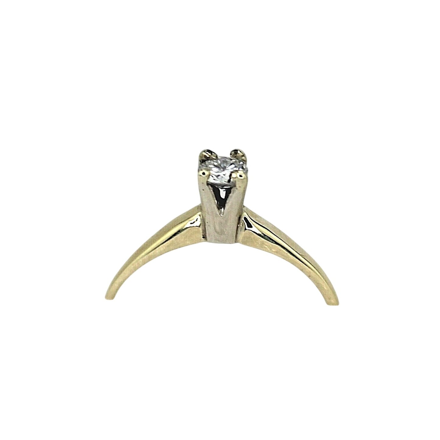 1/5 Ct Diamond Solitaire Ring 14K Yellow Gold Size 7.75