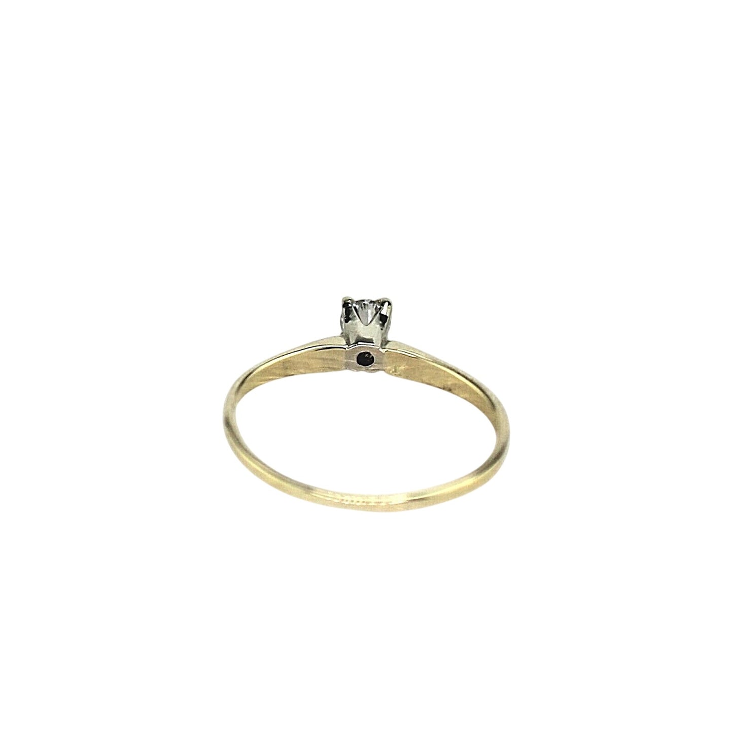 1/5 Ct Diamond Solitaire Ring 14K Yellow Gold Size 7.75