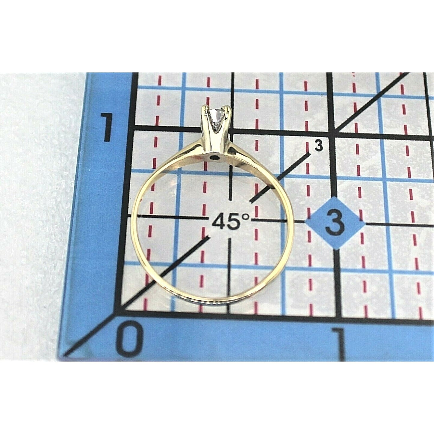 1/5 Ct Diamond Solitaire Ring 14K Yellow Gold Size 7.75