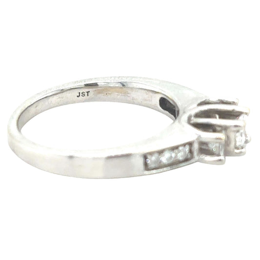 1/2ctw Diamond 14k White Gold Size 7 Ring 5.1g