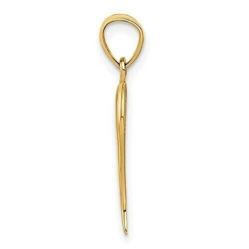 14k Yellow Gold Italian Horn Pendant Charm