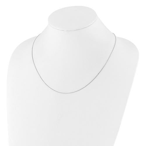 Leslies Sterling Silver Adjustable .85mm 22-Inch Box Chain Necklace With Heart Charm