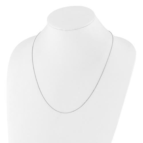 Leslies Sterling Silver Adjustable .85mm 22-Inch Box Chain Necklace With Heart Charm