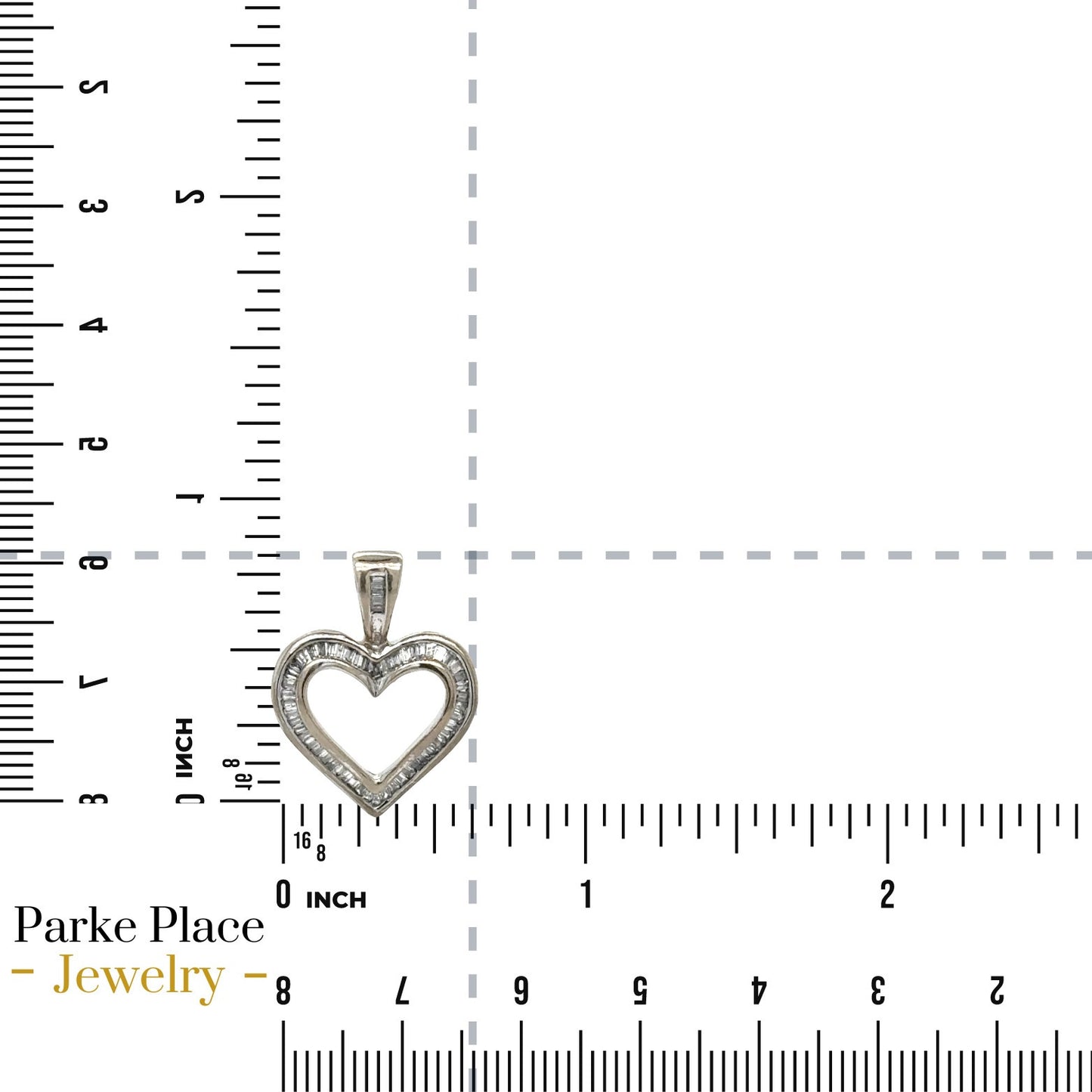 1/2ctw Diamond 10k White Gold Heart Pendant 1.9g