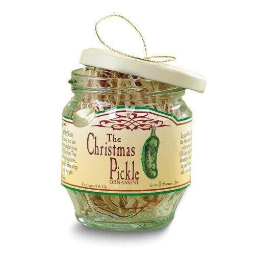 Christmas Pickle Ornament in Glass Jar
