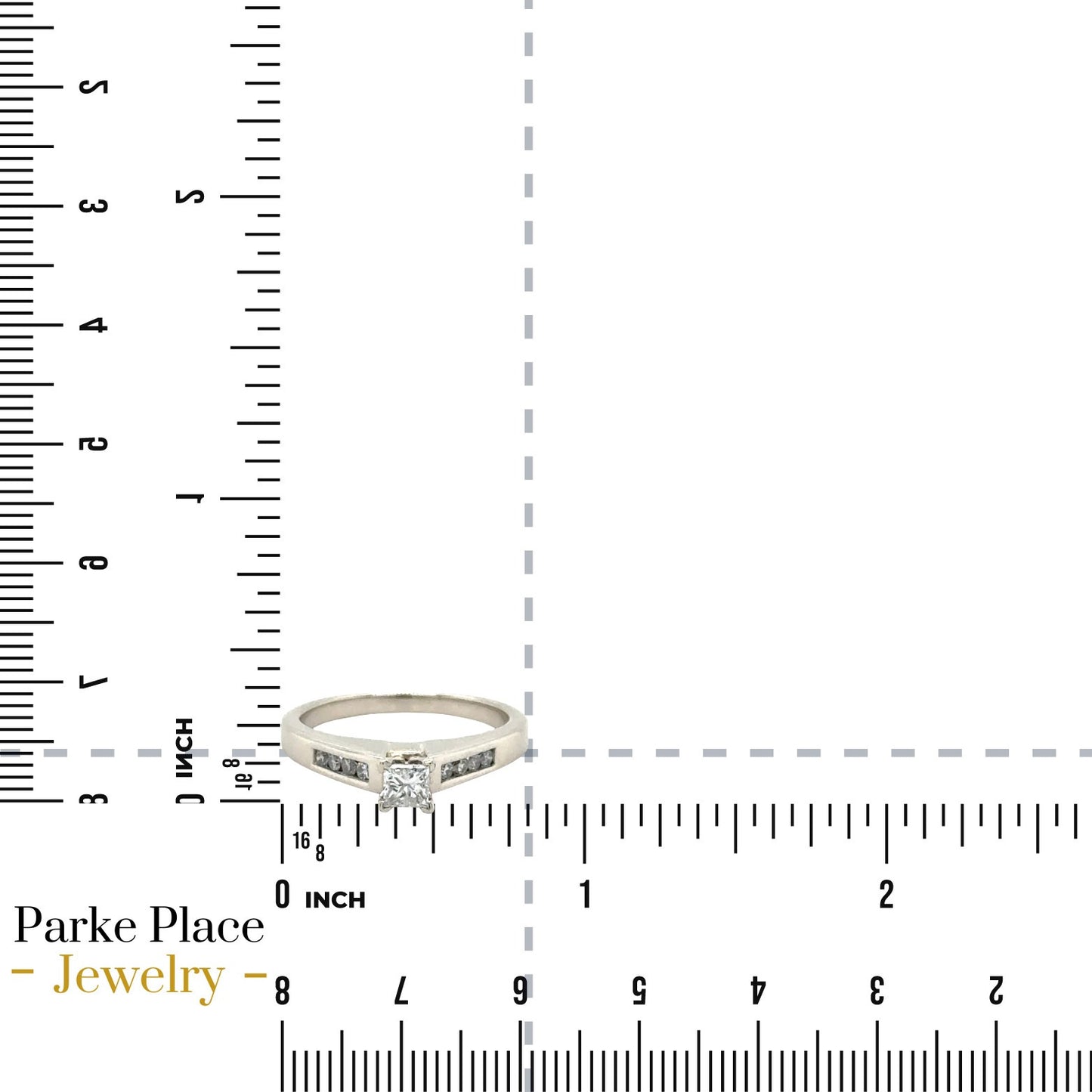 1/2ctw Diamond 14k White Gold Engagement Ring 4.2g Size 6.5