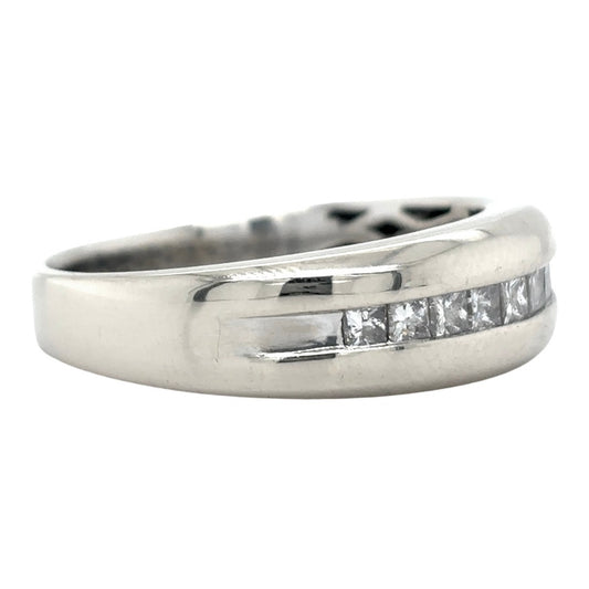 14k White Gold 1/2ctw Diamond Size 11.5 Band Ring 7.3g (I1-3,G-I)