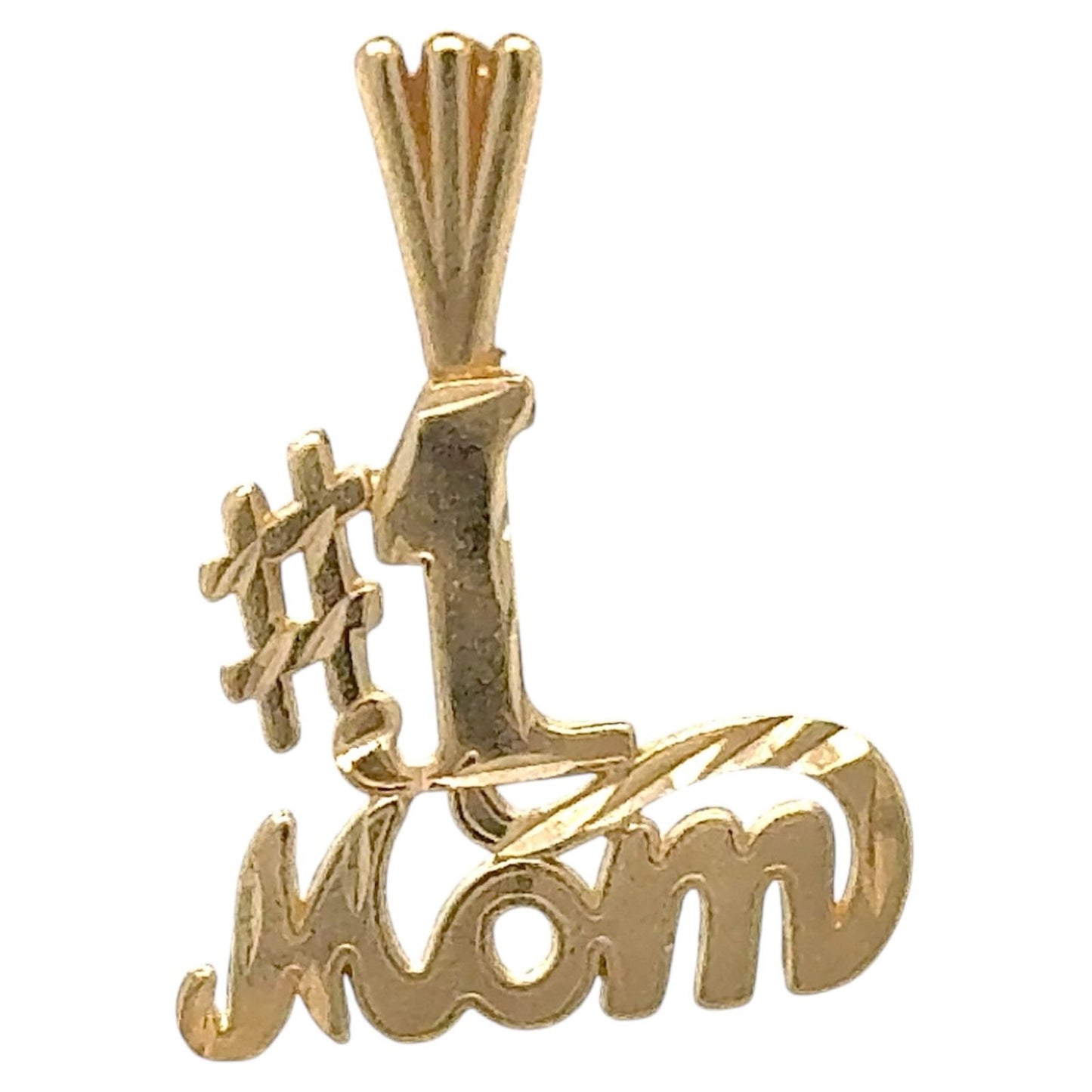 #1 MOM Pendant 14k Yellow Gold 0.8g