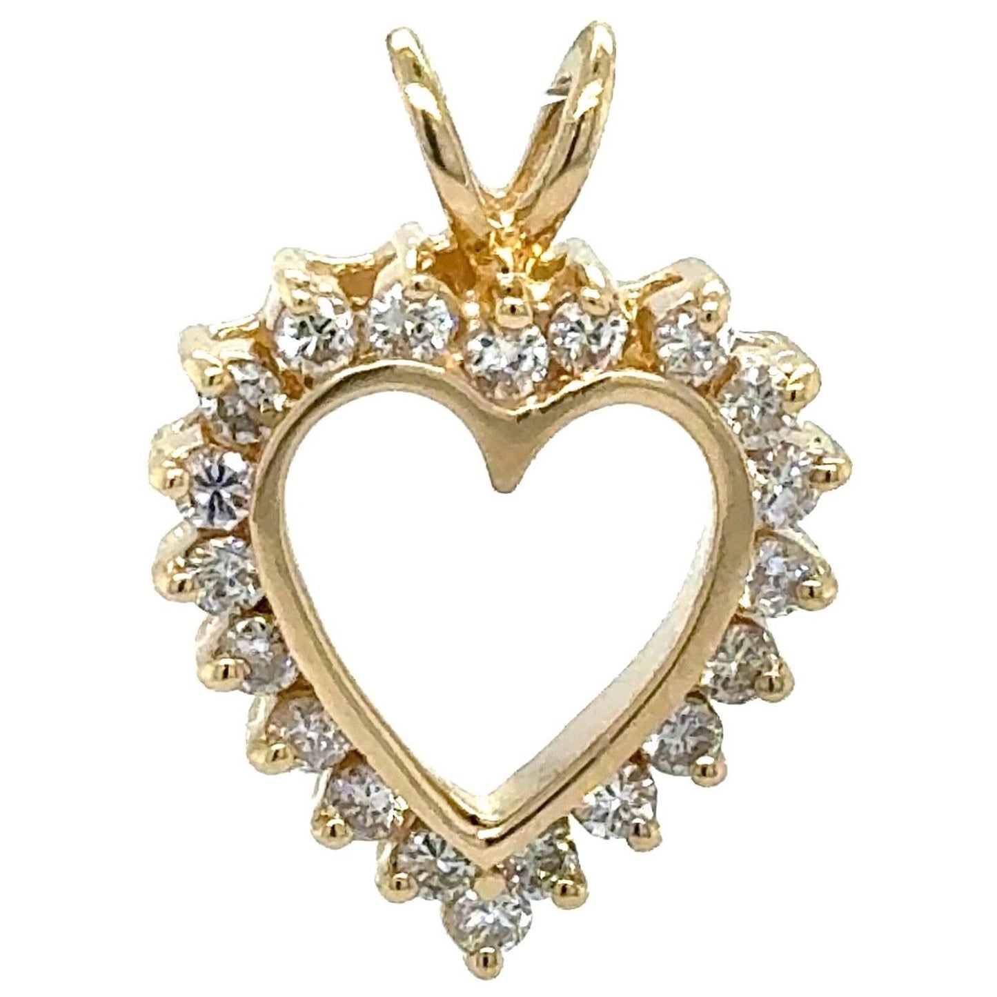 3/8ctw Diamond Heart 14k Yellow Gold Pendant 2.5g