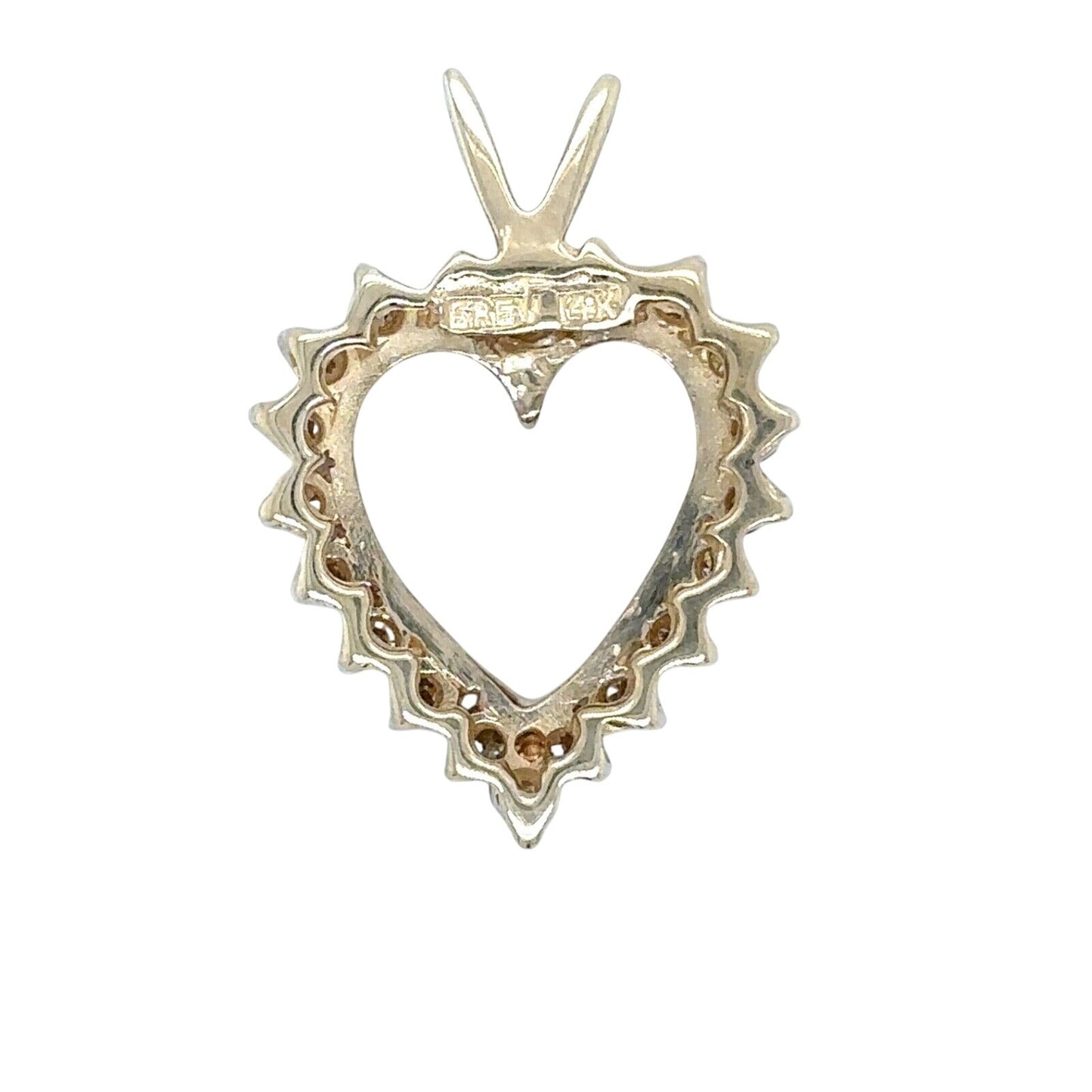 3/8ctw Diamond Heart 14k Yellow Gold Pendant 2.5g