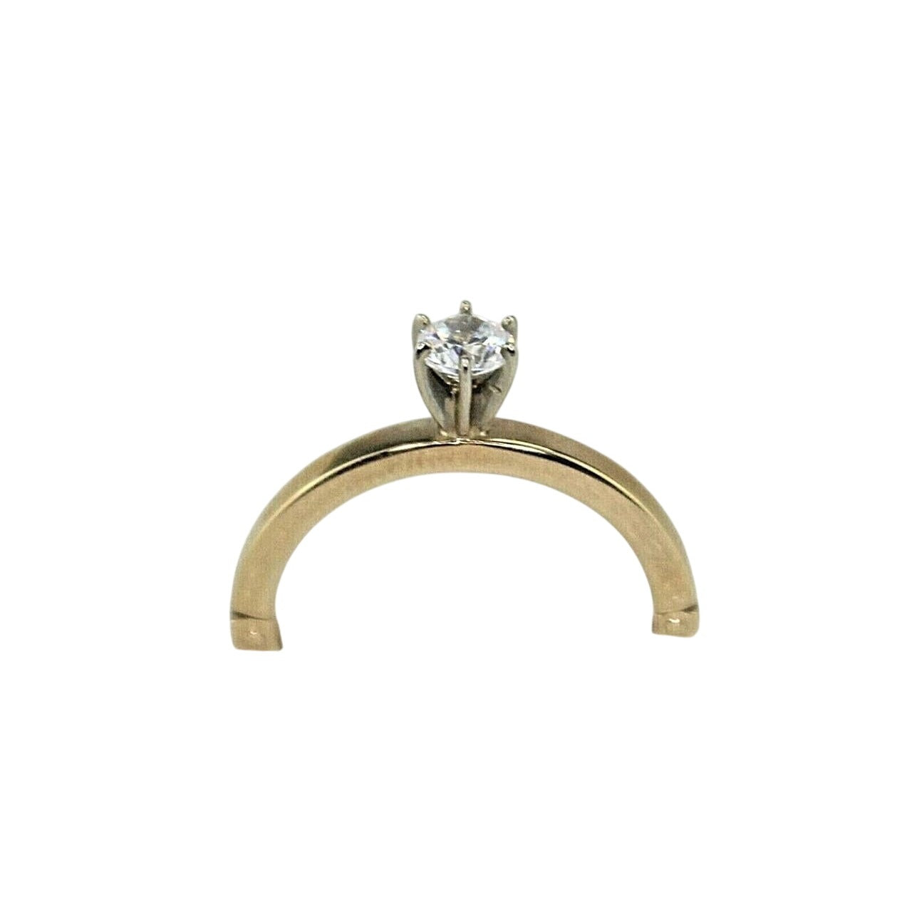 Arthritis 1/5 ct Diamond Solitaire Adjustable Ring 10k Yellow Gold