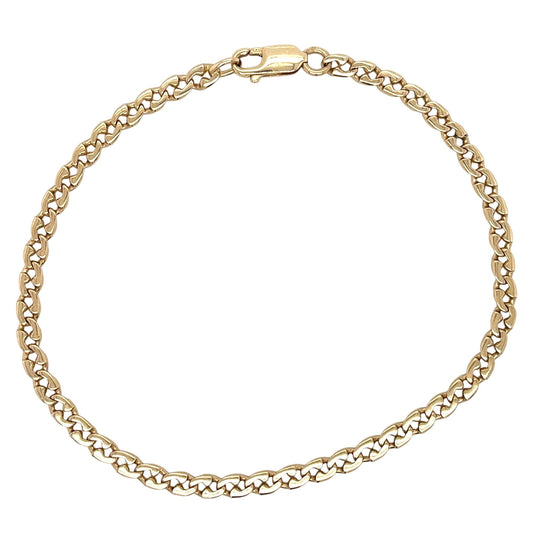 14k Yellow Gold 8.5 inch S Link Bracelet 7.5g
