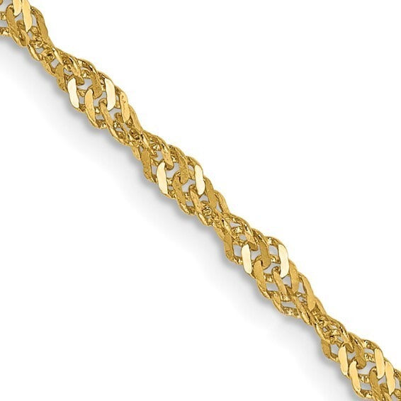 2mm Singapore Chain Bracelet Real Solid 10k Yellow Gold 8 Inch
