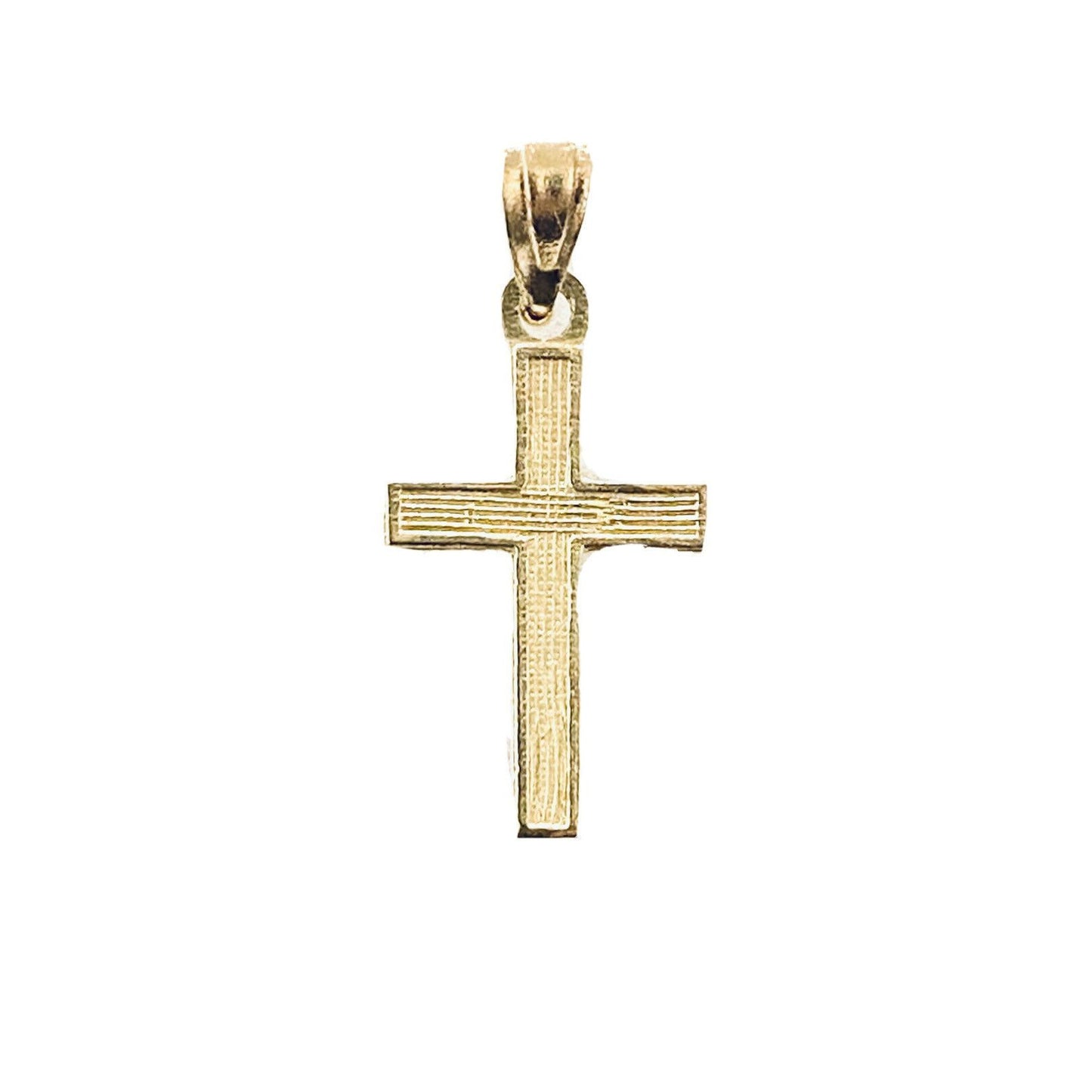 10k Diamond-Cut Cross Pendant