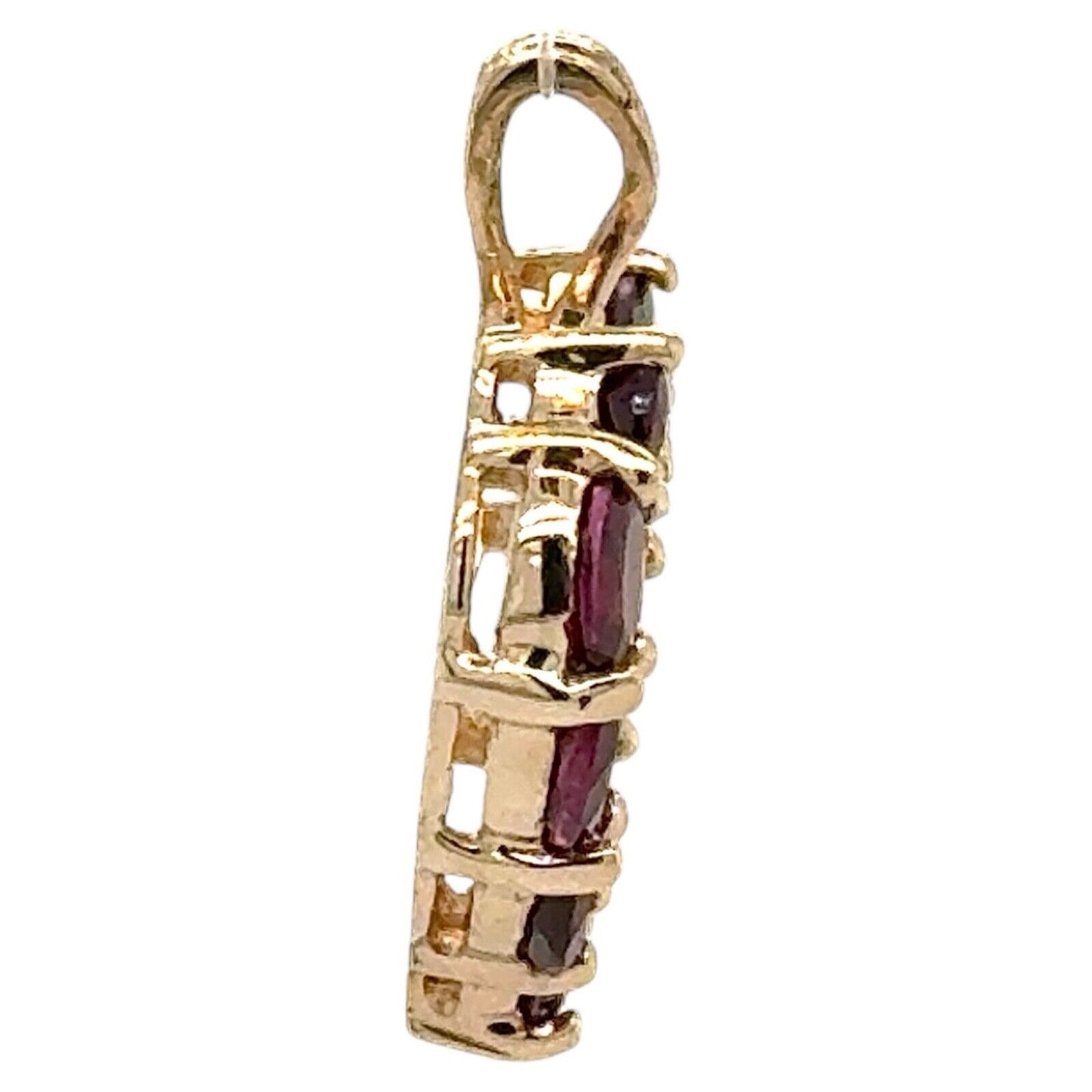 14k Yellow Gold Amethyst Heart Pendant 2.5g
