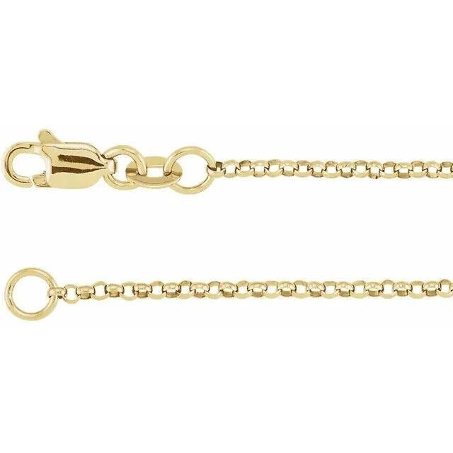 18K Yellow Gold-Plated Sterling Silver Rolo Necklace 18-20 Inch Adj