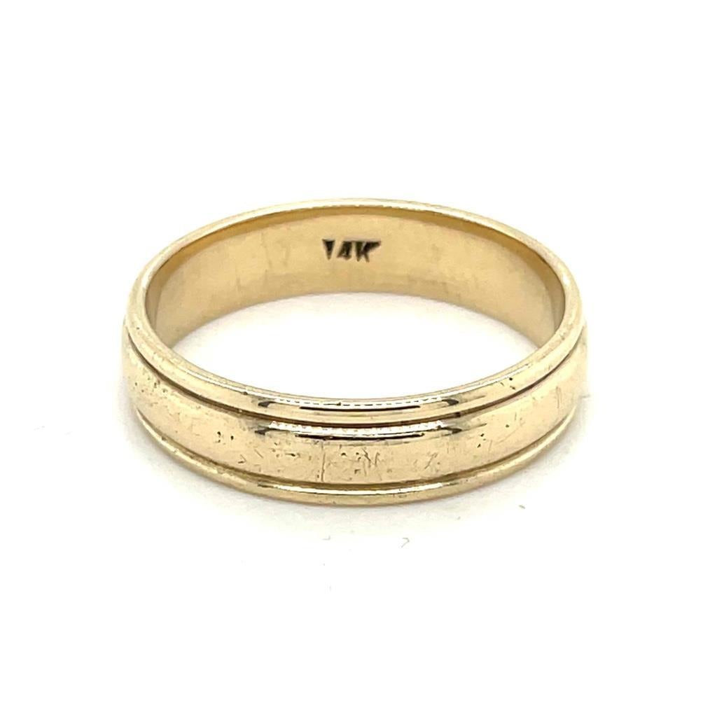 5.2mm Wedding Band Ring 14k Yellow Gold 5.7g Size 10