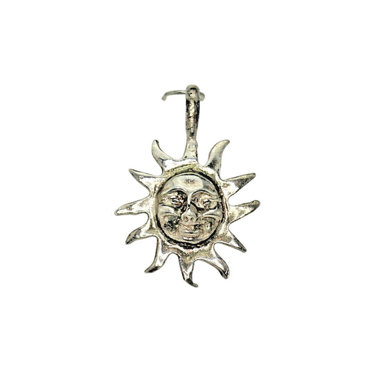 Sun Pendant 3.8g Sterling Silver 925 With Sunface Design