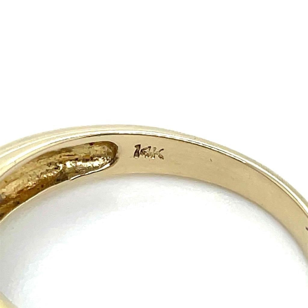 14K Yellow Gold Pearl Solitaire & Diamond Ring 3.7g Size 6 - 7.45mm Pearl & 1/10ct
