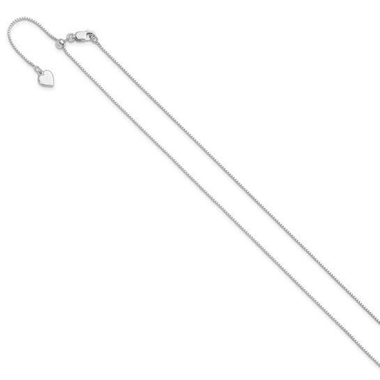 Leslie's Sterling Silver Adjustable .85mm 30in Box Chain Necklace