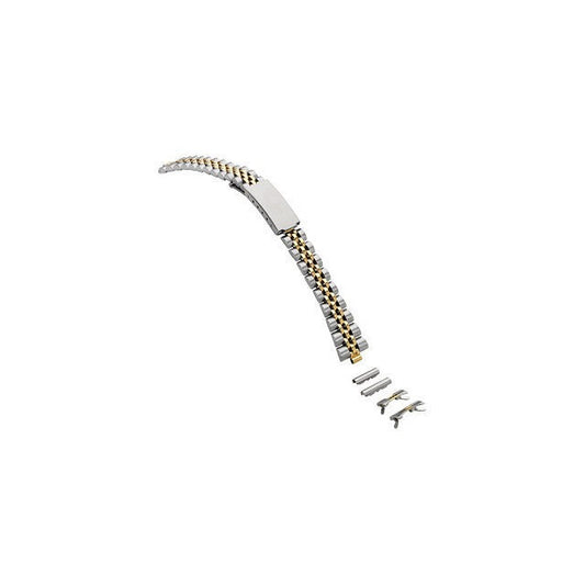 LADIES 12-14mm Two-tone Multi-End Piece Link Watch Band