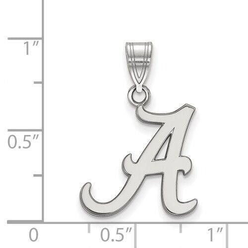 Sterling Silver LogoArt University Of Alabama Medium Pendant