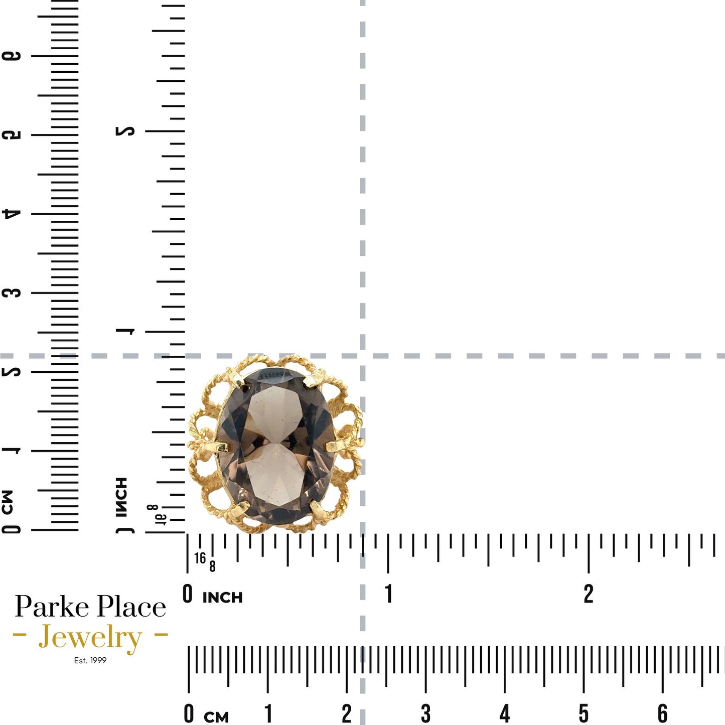 Smokey Quartz Solitaire 14k Yellow Gold Ring 10.3g Size 6.5