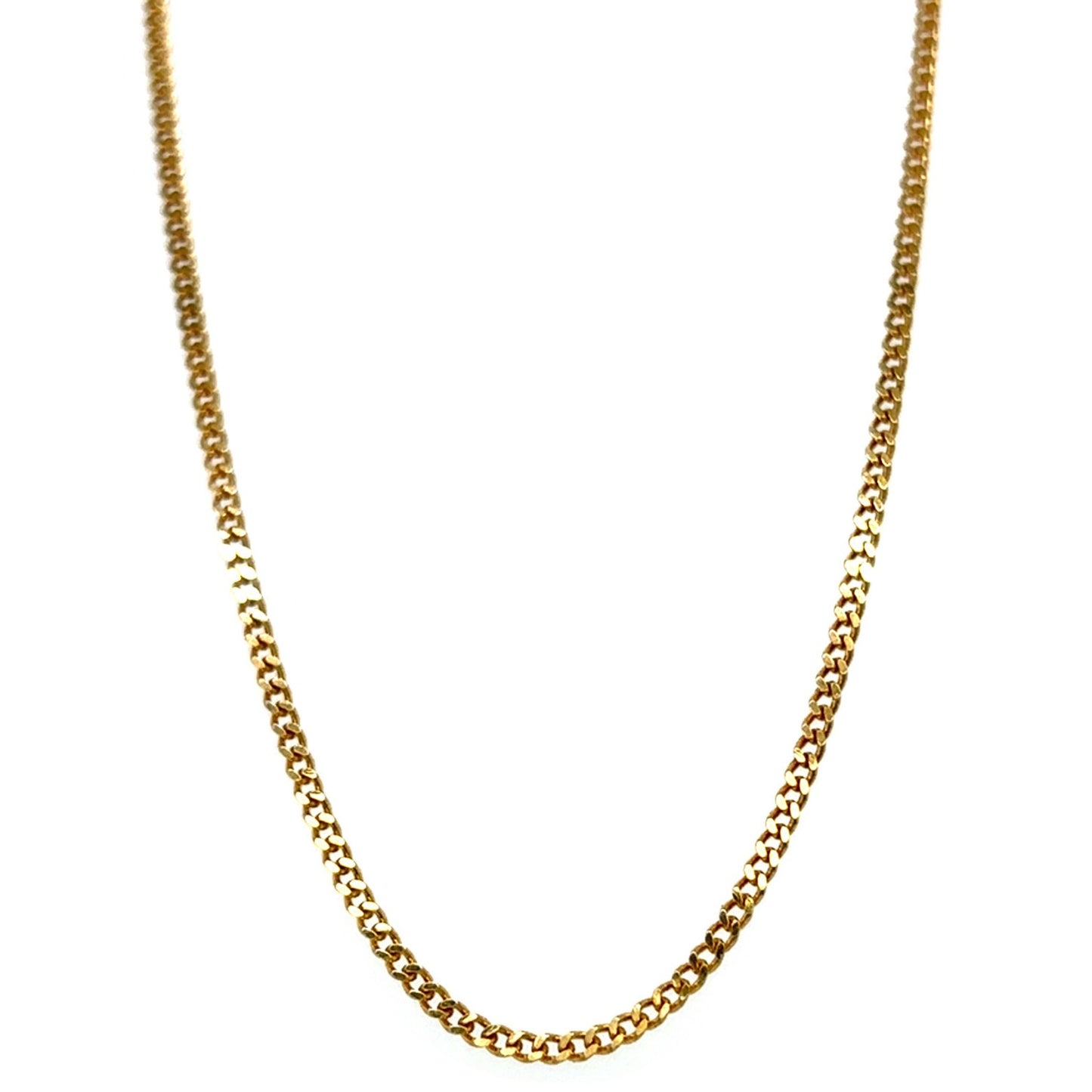 14k Yellow Gold 1.4mm 18 inch Flat Curb Chain 3.1g