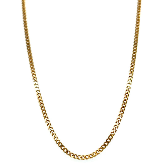14k Yellow Gold 1.4mm 18 inch Flat Curb Chain 3.1g
