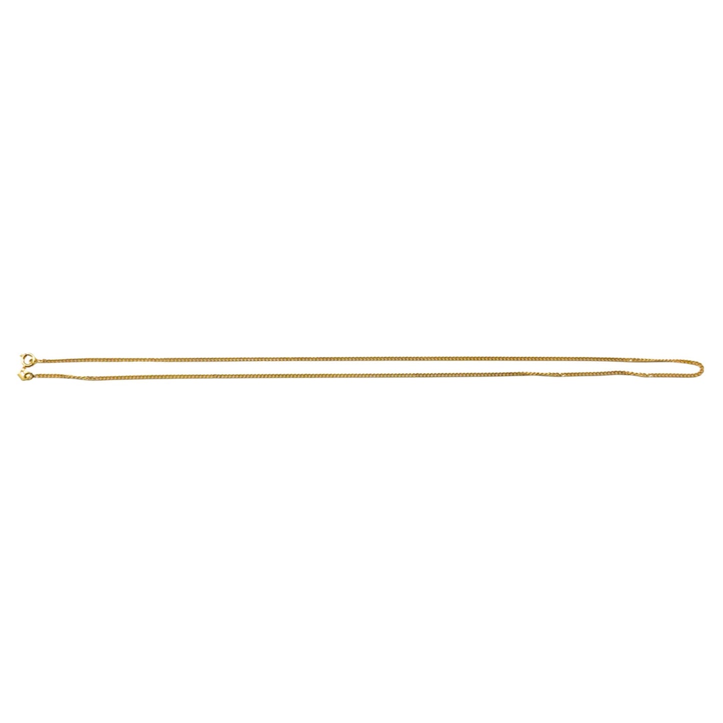 14k Yellow Gold 1.4mm 18 inch Flat Curb Chain 3.1g