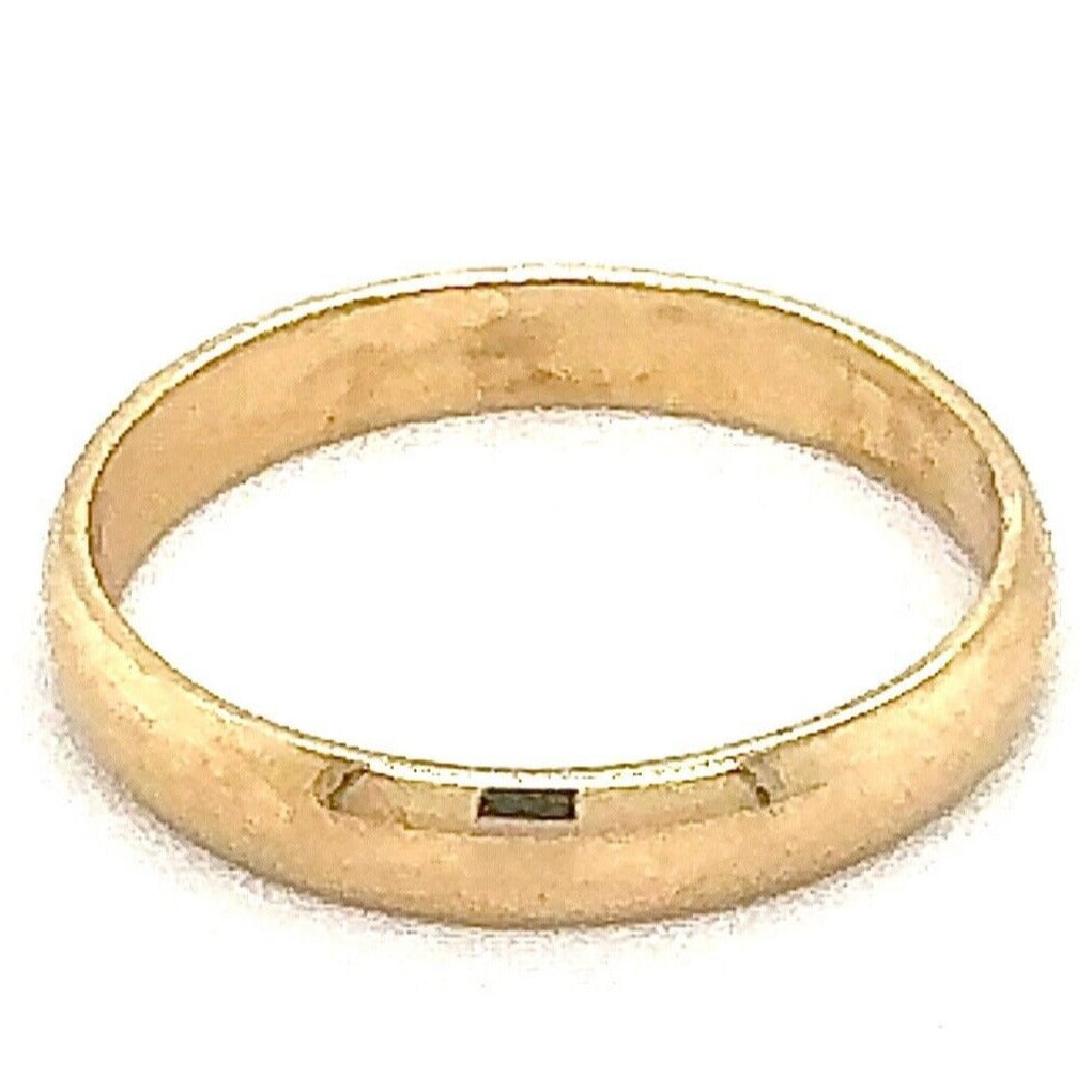 3.8mm Wedding Band Ring 14k Yellow Gold 3.8g Size 11.25