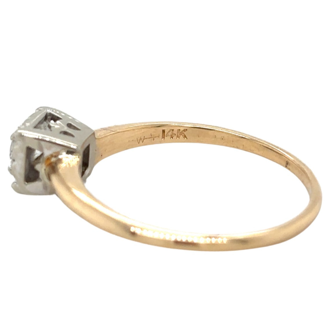 14k Yellow Gold 1/4ctw Diamond Solitaire Size 7.5Ring 2.0g (SI1-3,G-H)