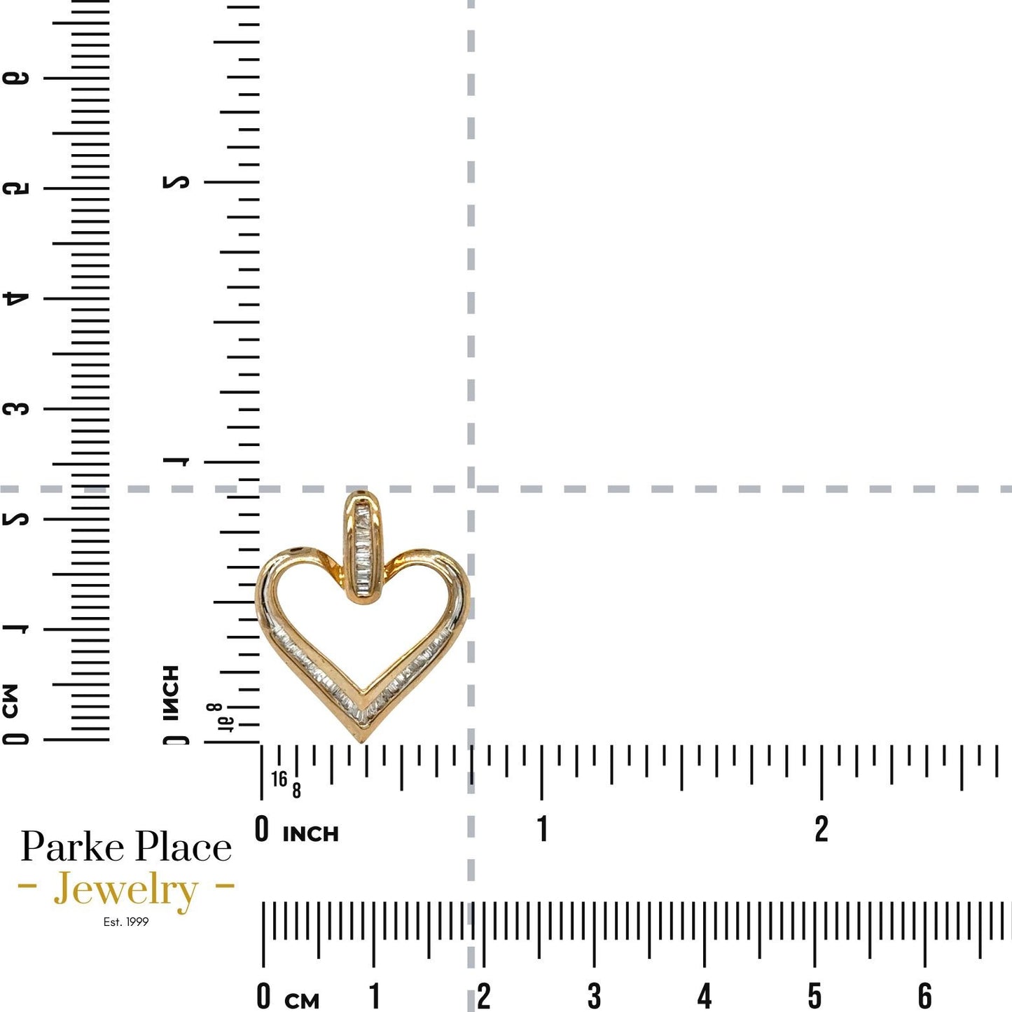 1/3ctw Diamond Accent 10k Yellow Gold Heart Pendant 2.1g