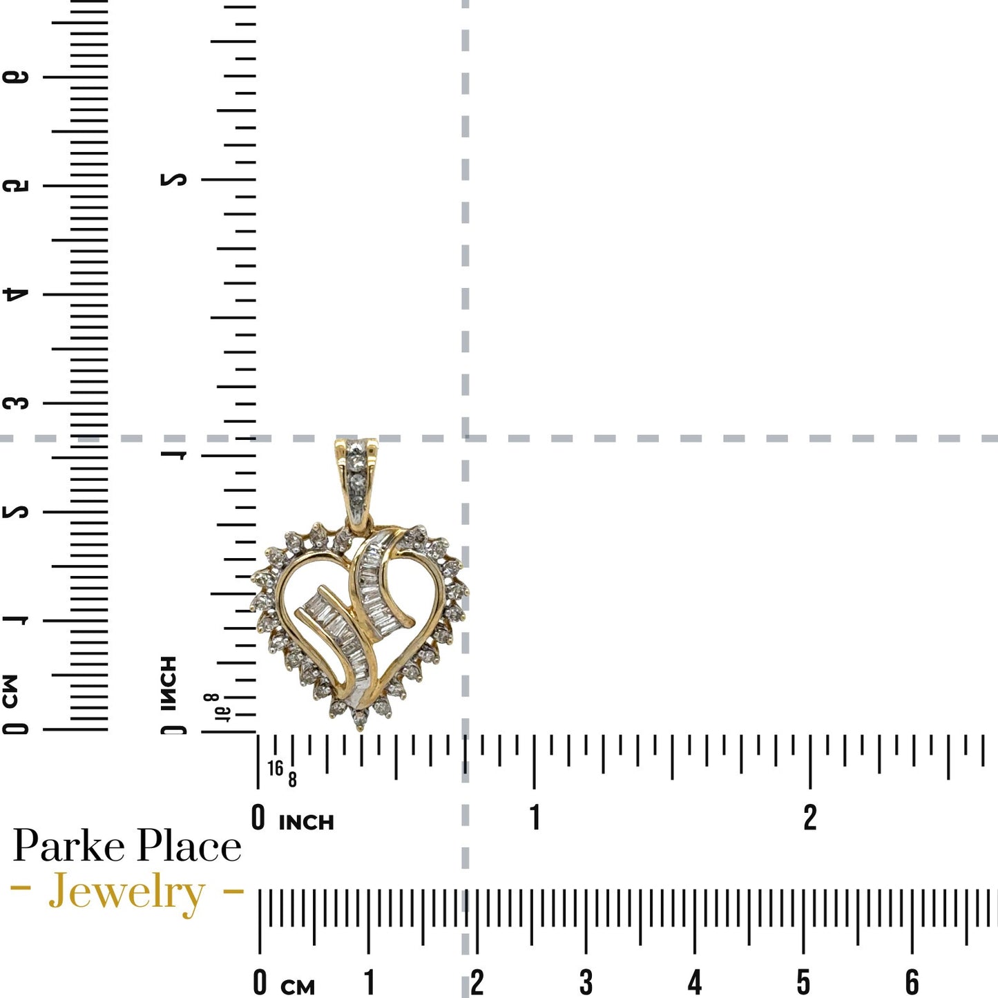 1/2ctw Diamond Heart Pendant 10k Yellow Gold 2.6g